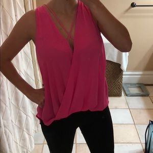 LUSH neon pink tank top M